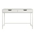Ameriwood Home Jordyn Computer Desk with 2 Drawers, White Finish