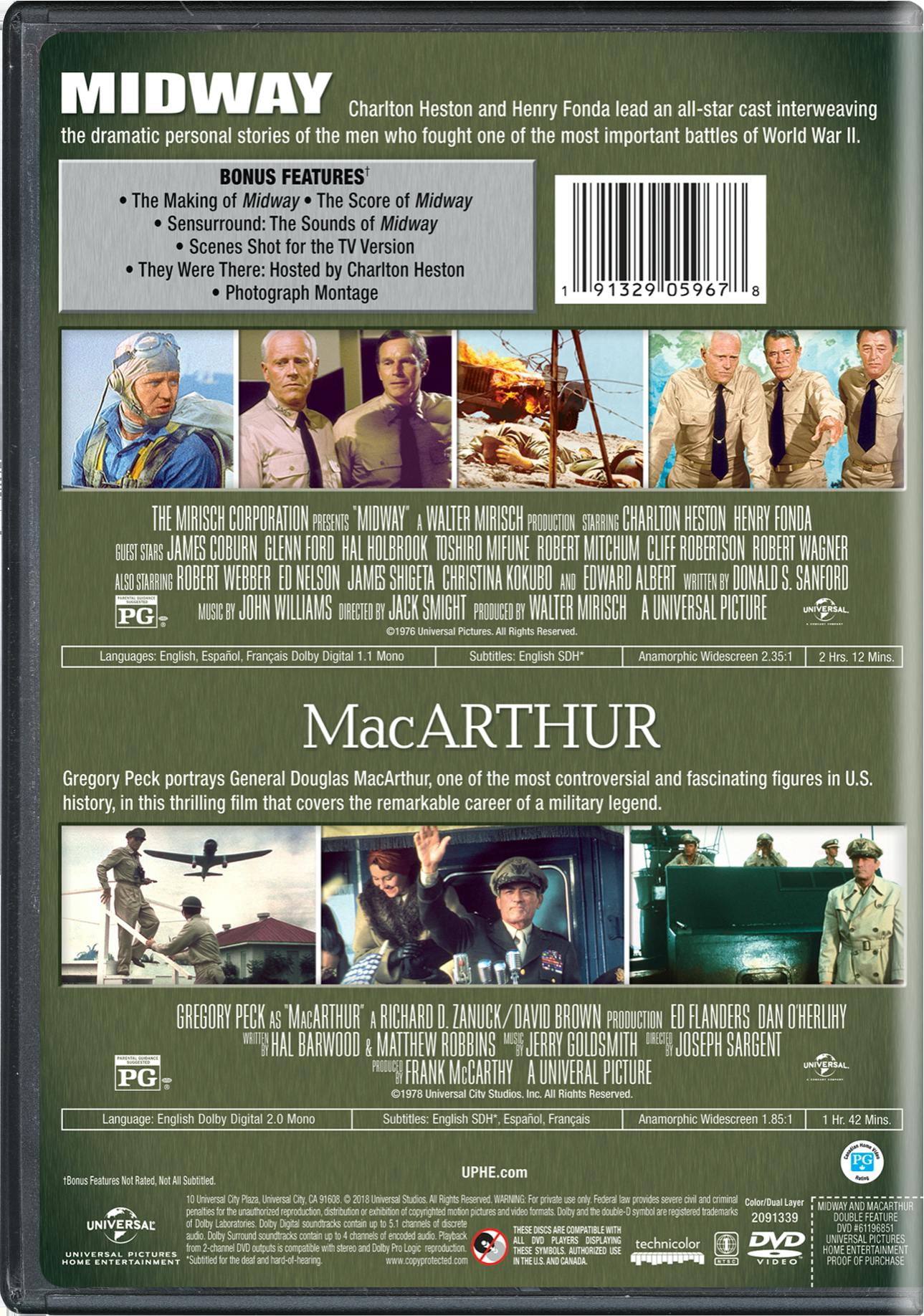 Midway / MacArthur Double Feature (DVD), Action, Universal