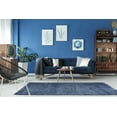 thumbnail image 2 of Ladole Rugs Solid Color Shaggy Meknes Durable Beautiful Turkish Indoor Area Rug Carpet in Blue, 4x6 (3'11" x 5'7", 120cm x 170cm), 2 of 5