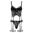 thumbnail image 2 of Lenceria Bustier con encaje tanga y liguero Modelo Rusia. Encajes finos y elegantes., 2 of 2