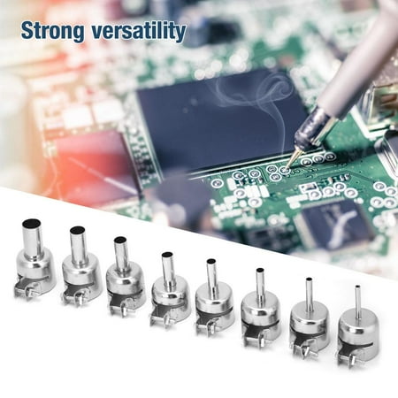 YLSHRF Heat Gun Nozzle,8 Pcs Stainless Steel Hot Air Gun Nozzle Heat Resisting Nozzle for 850 Heat Gun 3~12mm ,Circular Hot Gun Nozzle
