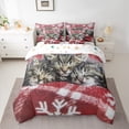 thumbnail image 3 of Manfei 3D Kawaii Cat 7-Piece Twin Bedding Sets for Kids, Cute Kitten Animal Lover Bedding Comforter Set, Merry Christmas Reversible Sheet Sets, Lightweight Room Decor, 3 of 8