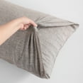 thumbnail image 4 of Ntbay 2 Pack 100% French Natural Linen Pillowcases, Yarn Dyed Washed Pillow Cases with Envelope Closure, Queen, 20 x 30 Inches, Coffee, 4 of 5