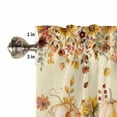 thumbnail image 5 of Valances for Windows Orange Fall Rod Pocket Cafe Window Treatments Valance Curtains for Kitchen Bathroom Laundry Basement Windows 60"x18", 5 of 6