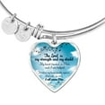 thumbnail image 4 of The Lord Is My Strength And My Shield Stainless Steel Heart Bracelet Bangle, 4 of 9