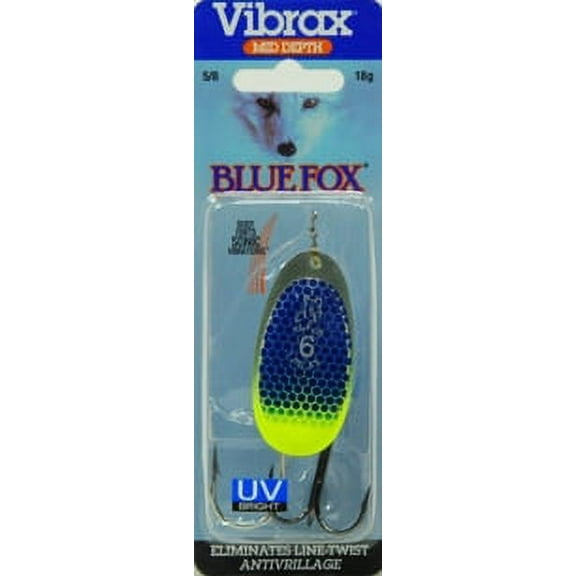 Blue Fox Classic Vibrax 06 Tackle, Pink Scale Chartreuse Tip UV, 5/8