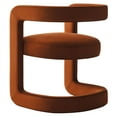 thumbnail image 4 of Winslow Performance Velvet Barrel Accent Chair in Rust, 4 of 10