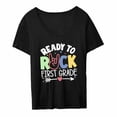 thumbnail image 2 of Camiseta de mujer con estampado de letras, Tops elegantes de manga corta con cuello redondo XL Yuyangstore camiseta de mujer, 2 of 8
