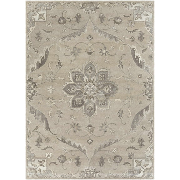 BoutiqueRugs Peterstown Traditional Area Rug - Taupe, Peach, Charcoal - 10' x 14'