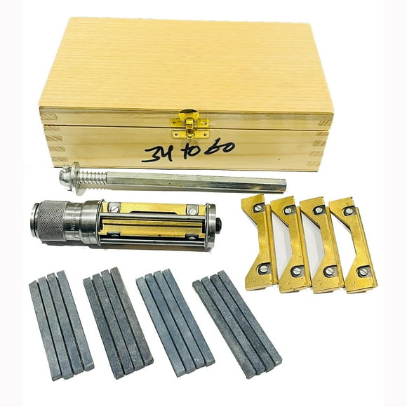 Rahish Tools Kit de Cylindre de Moteur 34mm à 60mm avec 4 Porte-Bébés Supplémentaires, Machine de Tonte Portable Réglable avec 16 Pierres Tailles 3 Pouces x1/4 Pouces x1/4 Pouces - Fonctionne pour Moteurs de Voiture de Taille Moyenne à Grande