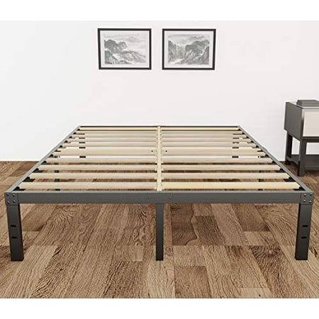 3800lbs Heavy Duty 14 Inch Steel Wooden Slat Support Reinforced Platform Bed Frame Mattress Foundation No Box Spring Needed Easy Assembly Noise Free Twin Xl Full Queen California King Canada 3800lbs Heavy Duty 14 Inch Steel, California King Bed Frame For Box Spring And Mattress
