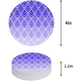 thumbnail image 1 of FMSHPON Lavender Purple Scalloped Pattern Set of 4 Round Coaster for Drinks, Absorbent Ceramic Stone Coasters Cup Mat with Cork Base for Home Kitchen Room Coffee Table Bar Decor, 1 of 5