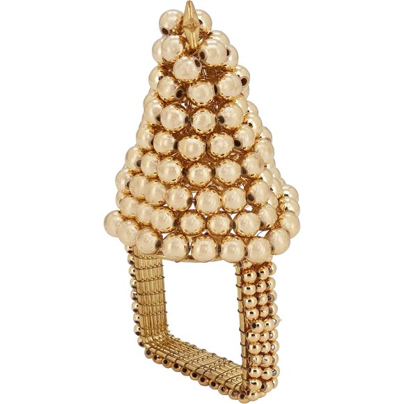 Pearl Christmas Tree Set 4 Pieces Gold