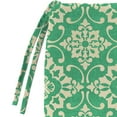 thumbnail image 4 of Jordan Manufacturing 16" x 16" Scampi Emerald Green Medallion Square Outdoor Chair Pad Seat Cushion with Ties, 4 of 9