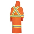 thumbnail image 2 of Pioneer Heavy-Duty Waterproof High Visibility Long Coat, Liberal Fit with Full Back Vent, Orange, M, V1081450-M, 2 of 7