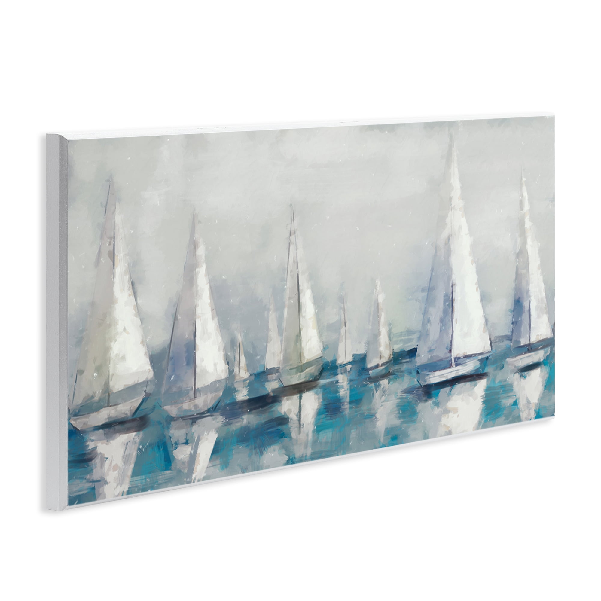 Stupell Industries Sailing Fleet Boats Transportation Painting Unframed Art Print Wall Art, 17 x 7