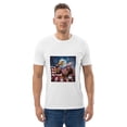 thumbnail image 2 of Happy 4th of July America!! What is more American than a bald eagle sipping a cold one next to the flag? (White, 4XL), 2 of 7