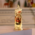 thumbnail image 6 of Oioii Christmas Flameless Candles Christmas LED Candles Battery Operated Electric LED Pillars with Decals Reindeer Santa Claus Snowman for Christmas Decorations, D, 6 of 6