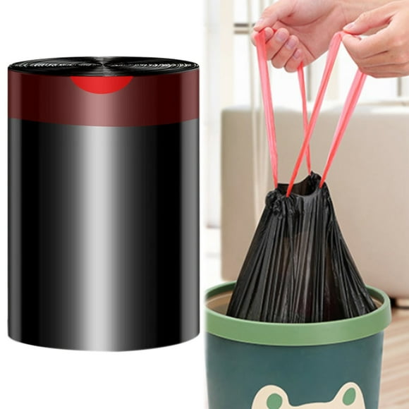Wozhilaka Trash Bags Disposable Garbage Bag Thickened Flat Mouth with Rolled Garbage Bag Garbage Bag Ideal for Kitchen and Bathroom Trash Storage