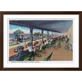 thumbnail image 2 of Art.com Hampton Beach, NH, Listening to the Band on the Casino Veranda Scene Art Print by Lantern Press, Brown Frame Wall Art, 44" x 32", 2 of 5