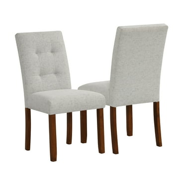 HomePop Tufted Back Dining Chair, Set of 2, Gray