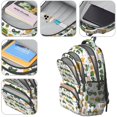 thumbnail image 4 of Tractor and Trailers White Pattern Backpack for School, Cute School Bag with Adjustable Shoulder Straps and Padded Back, 16.9"x12.6"x5.9", 4 of 5