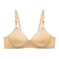 thumbnail image 3 of Sakmal Bralette Bras for Women Plus Size Lace Lift Plunge Beige Ladies Bras L, 3 of 4