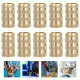 thumbnail image 3 of HAKIDZEL 10pcs Brass Knurled Insert Nuts for Precision Industrial Assembly, 3 of 8