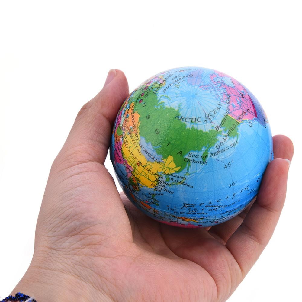 3" Globe Squeeze Stress Balls Earth Ball Stress Relief Toys Therapeutic