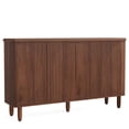 thumbnail image 5 of Demi Bonn 59" Sideboard Buffet Storage Cabinet with Doors, Modern Credenza Accent Cabinet for Kitchen Entryway Living Dining Room, Brown, 5 of 5