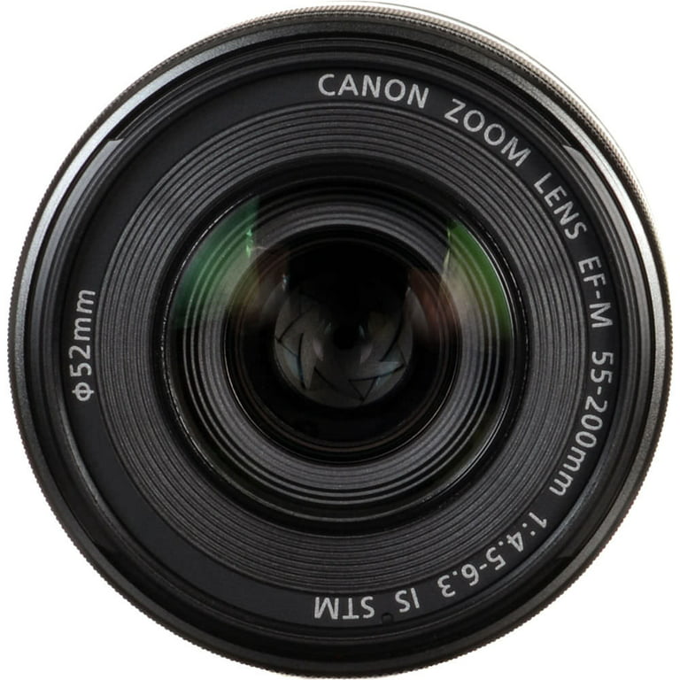 Canon EF-M 55-200mm f/4.5-6.3 IS STM Lens (Black) - Walmart.com