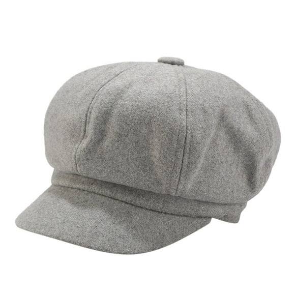 FADAACAI Beret Hats for Women Solid Hat Painter Beret Winter Newsboy Cap Korean Women Vintage Caps Women Beret Newsboy Hat French Wool Cap Gray One Size Clearance!