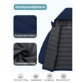 thumbnail image 3 of Wantdo Boy's Hooded Padded Coat Quilted Packable Jacket Waterproof Warm Jacket for Skiing Navy 10-12, 3 of 8