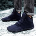 thumbnail image 3 of Mareep Man Solid Color Drawstring Warm Cotton Boots Fleecing Intensification Snow Boots Beautiful Gift Shoes Clearance, 3 of 7
