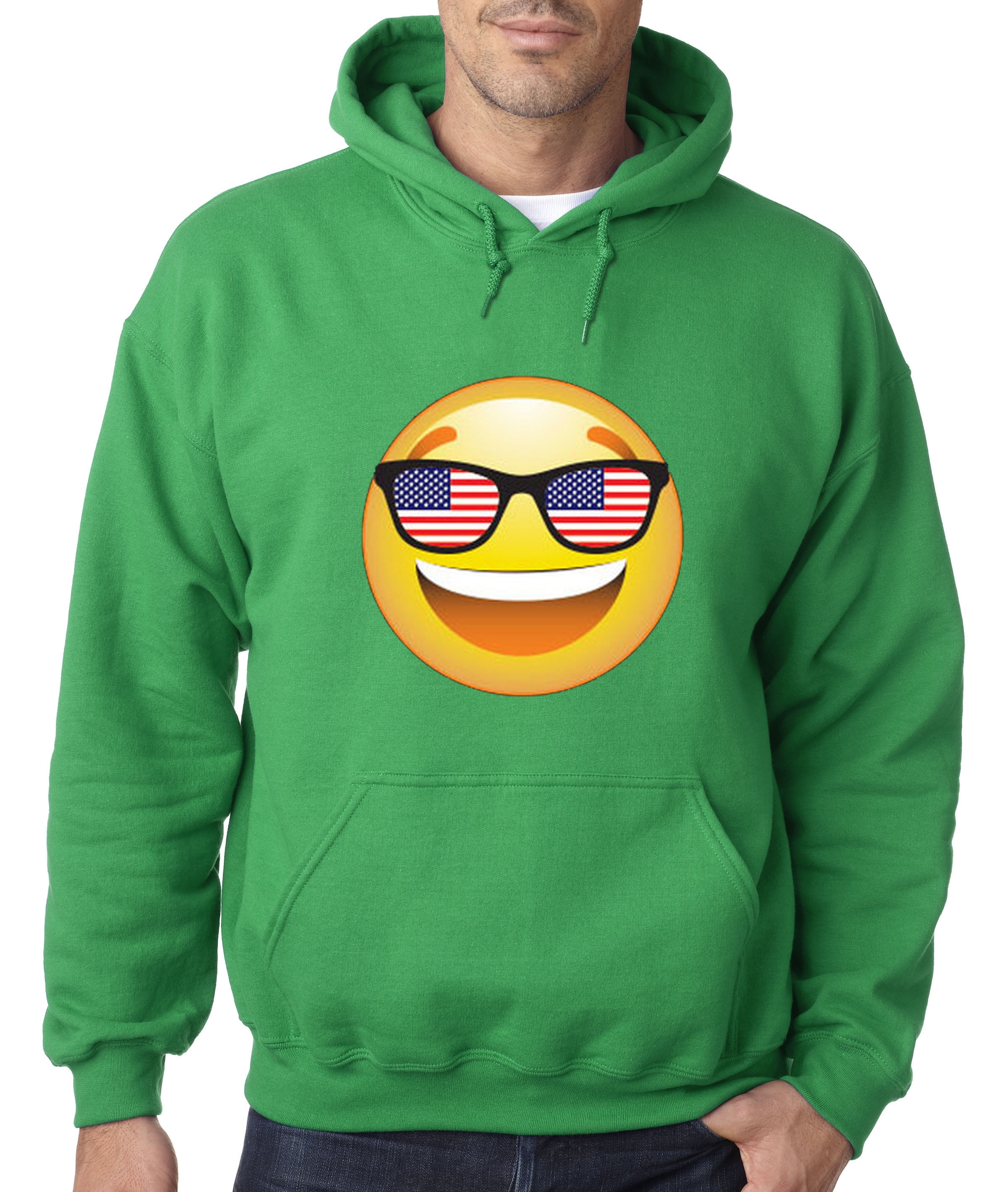 Emoticon Sunglasses Smile Face Tie-Dye Adult Hoodie Sweatshirt