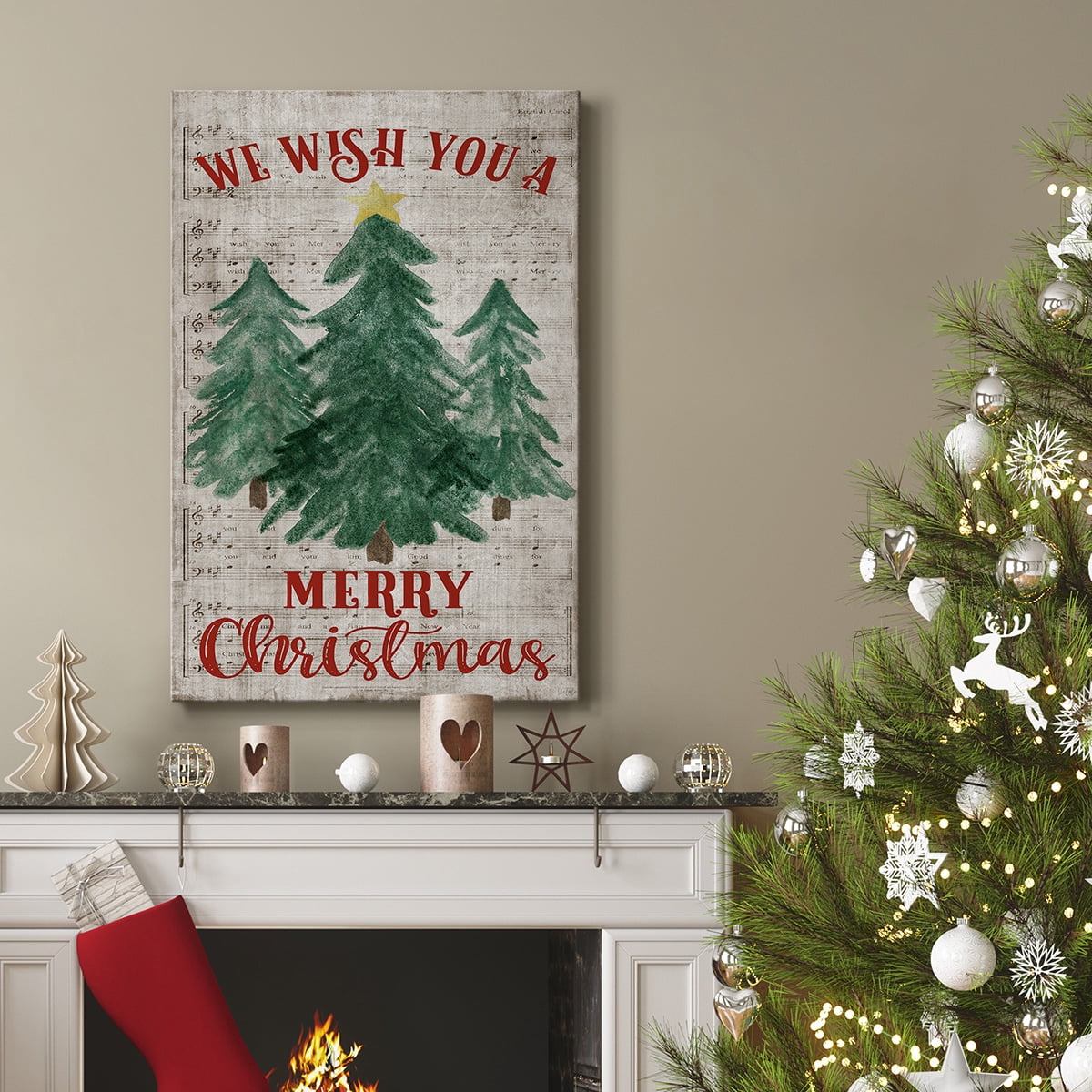 We Wish You A Merry Christmas- Gallery Wrapped Canvas