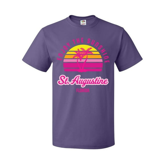 Inktastic Summer Enjoy the Sunshine St. Augustine Florida in Pink T-Shirt