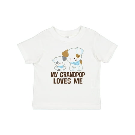 

Inktastic My Grandpop Loves Me Grandson Puppy Gift Baby Boy T-Shirt