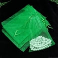 thumbnail image 2 of Bolsas de regalo de organza, 100 unidades, medianas, 10 x 15 cm, con cordón, para joyas, regalos de boda y dulces., 2 of 3