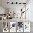 thumbnail image 5 of Lazyswan Cordless Vacuum 28000Pa 45min Runtime Lightweight Stick Vacuum for Carpet, Hardwood, Pet Hair - HEPA, Wall Mount Included, 5 of 11