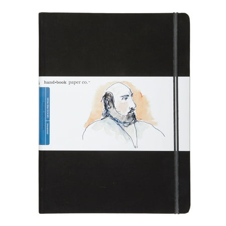 UPC: 0696844725119 | Global Art Handbook Travelogue Artist Journal  Extra-Large Portrait  8.25in x 10.5in  Black