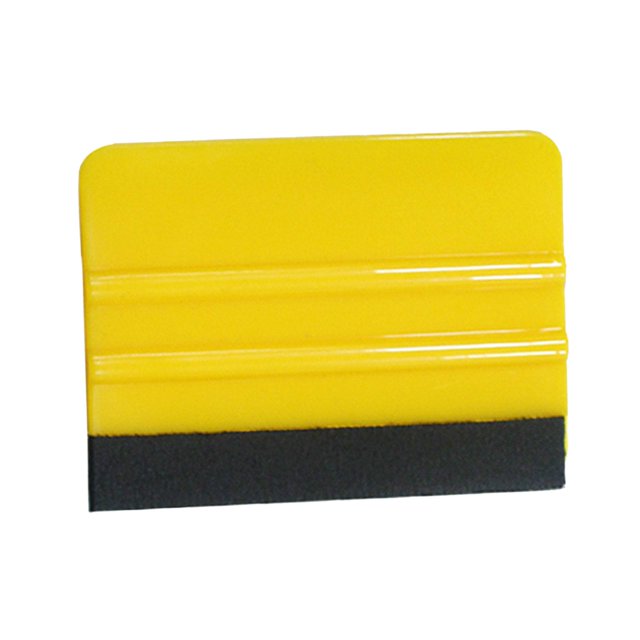 5 Pieces Car Window Film Scraper Squeegee Scraper Tool for Window Tint Wallpaper Yellow 10x7cm