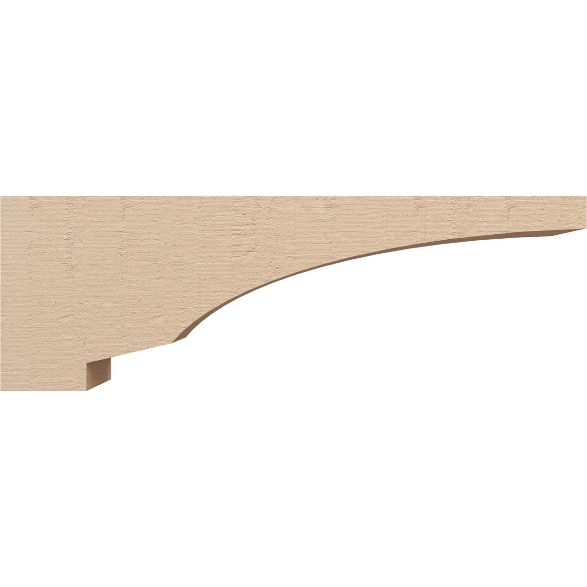 5"W x 30"D x 10"H Thin Moab Rough Cedar Woodgrain TimberThane Corbel, Primed Tan