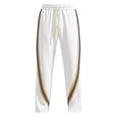 thumbnail image 5 of Joggers for Men Color Block Loose Fit Casual Elastic Waist Drawstring Pants Outdoor Straight Leg Fitness Pants Solid Color Lounge Joggers with Pockets, 5 of 6