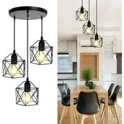 CHENBEN Pendant Light Fixture for Kitchen Island 3 Light Pendant Hanging Light Fixture Vintage Farmhouse with E26 Base for Dining Room, Bulbs Not Included