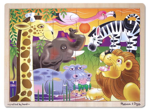 Melissa and Doug African Plains Animals Wooden Jigsaw Puzzle - image 3 of 10