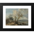 thumbnail image 2 of Philips Wouwerman 18x15 Black Modern Framed Museum Art Print Titled - Landscape with Sandy Path Beside a River (C. 1655), 2 of 5