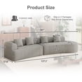 thumbnail image 7 of Wiilayok 146.5" Oversized Modular Cloud Sectional Couch,Large Chenille Curved Sofa with Deep Seat,7 Seater Sofa Couches for Living Room,No Assembly,Light Gray, 7 of 7