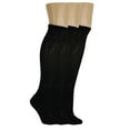 thumbnail image 2 of Diabetic Over The Calf Knee Socks for Men and Women Size 10-13 - (Black 3 Pairs, Gray 3 Pairs), 2 of 8