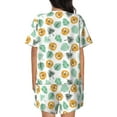 thumbnail image 3 of Bixox Women's Tiger Leaves Printed Pajama Set 2 Piece Lounge Set Top and Shorts Soft Pajamas, Shorts with Pockets, 3 of 7